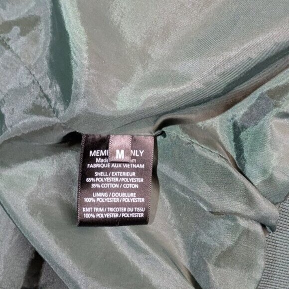 Members Only Classic Green Blue Bomber Jacket Size Medium - Picture 3 of 7